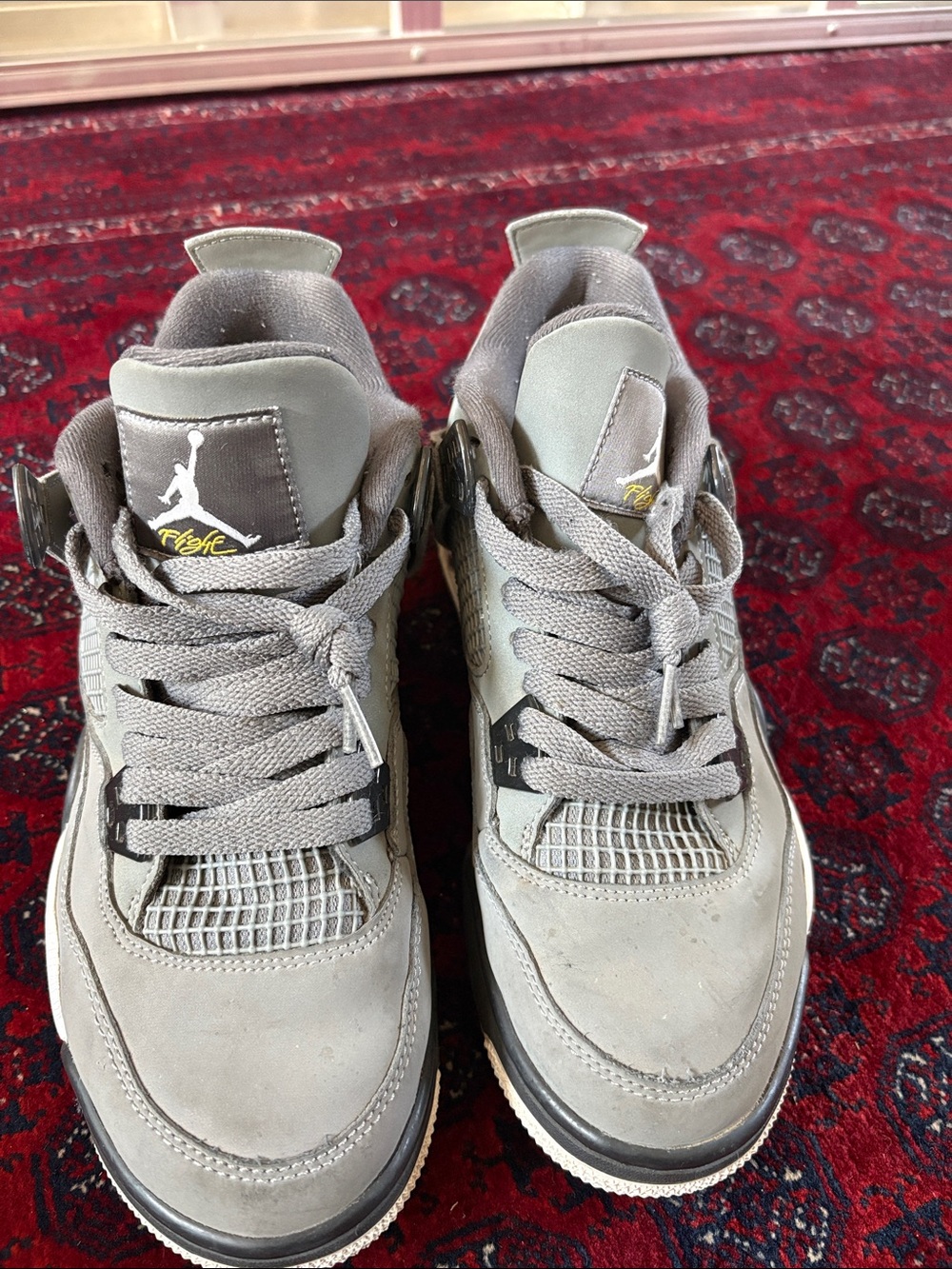 Jordan Men's Cool Whites Grey Suede Basketball Sneakers